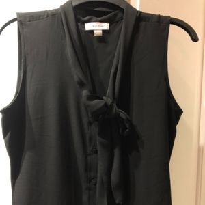 Calvin Klein black button down shell/blouse